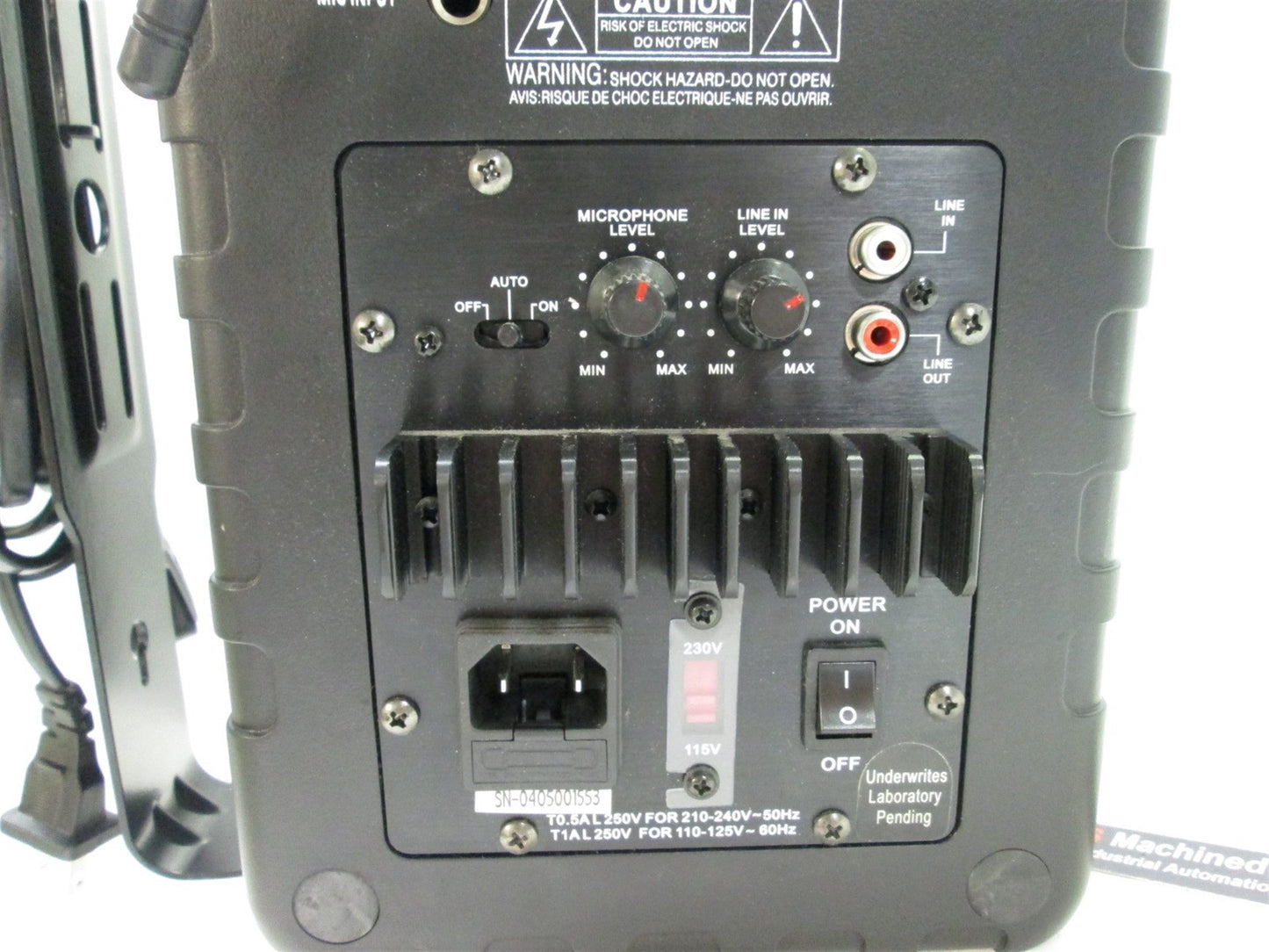 Used Lifeline Titan T-25 Portable PA System, 60W, B2 178.225MHz w/Antenna