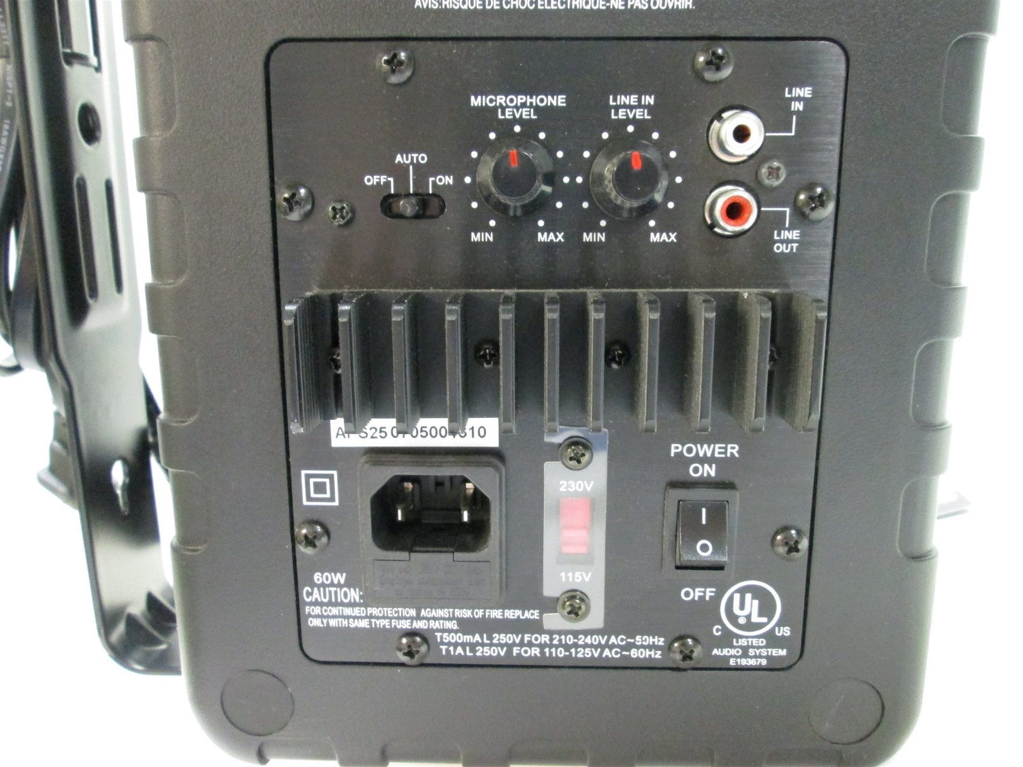 Used Lifeline Titan T-25 Portable PA System, 60W, B4 176.425MHz w/Antenna