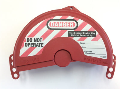 Used Lot of 2 Master Lock 482 Rotating Gate Valve Lockout 4 to 6-1/2" Diameter Handle