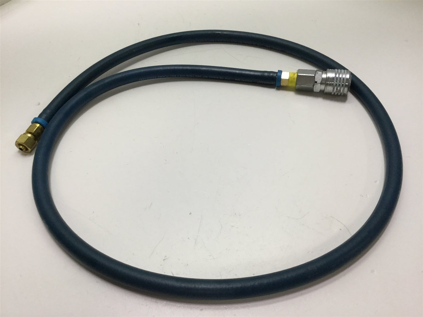 Used Swagelok 1/4" Flame Resistant Hose w/DynaQuip D3 Quick Disconnect Coupler 52"