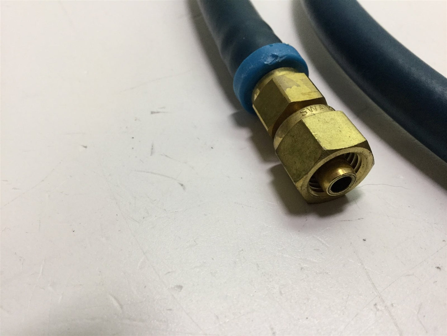 Used Swagelok 1/4" Flame Resistant Hose w/DynaQuip D3 Quick Disconnect Coupler 52"
