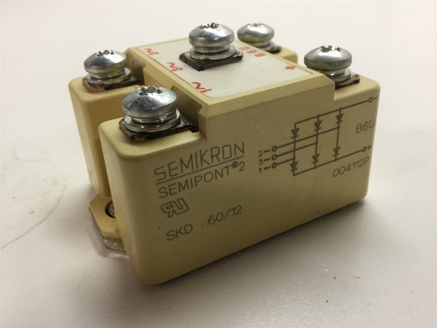 Used Semikron SKD 60/12 3-Phase Full Wave Bridge Rectifier Module 1.2KV RRM 60 Amp