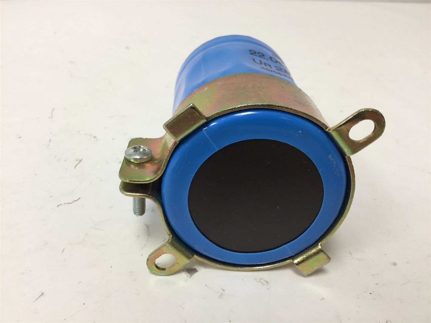 Used Philips 2222 114 16223 Capacitor, Rating: 22000uf 25VDC, With Mounting Bracket