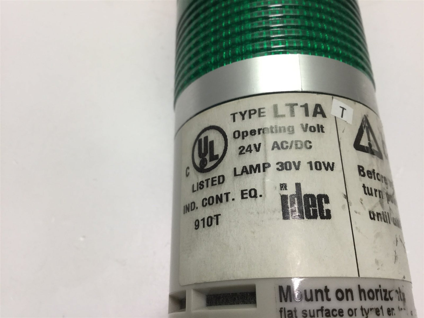 Used Idec LT1A 3-Tier Light Tower, Voltage: 24VAC/DC, Color: Red Amber Green