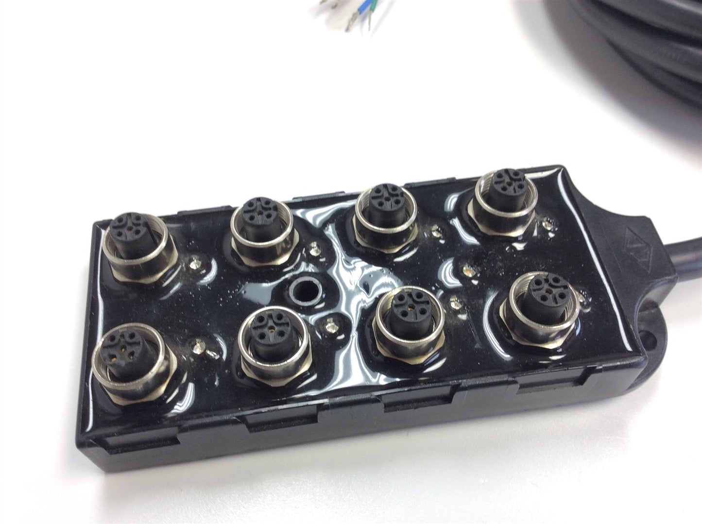 Used MultiBox 8 Connection 5-Pin Eurofast Quick Connect Junction Box w/ Cable