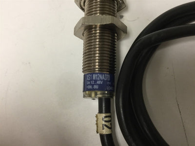 Used Telemecanique XS1 M12NA370 Inductive Proximity Sensor, Voltage: 12-48VDC, 200mA