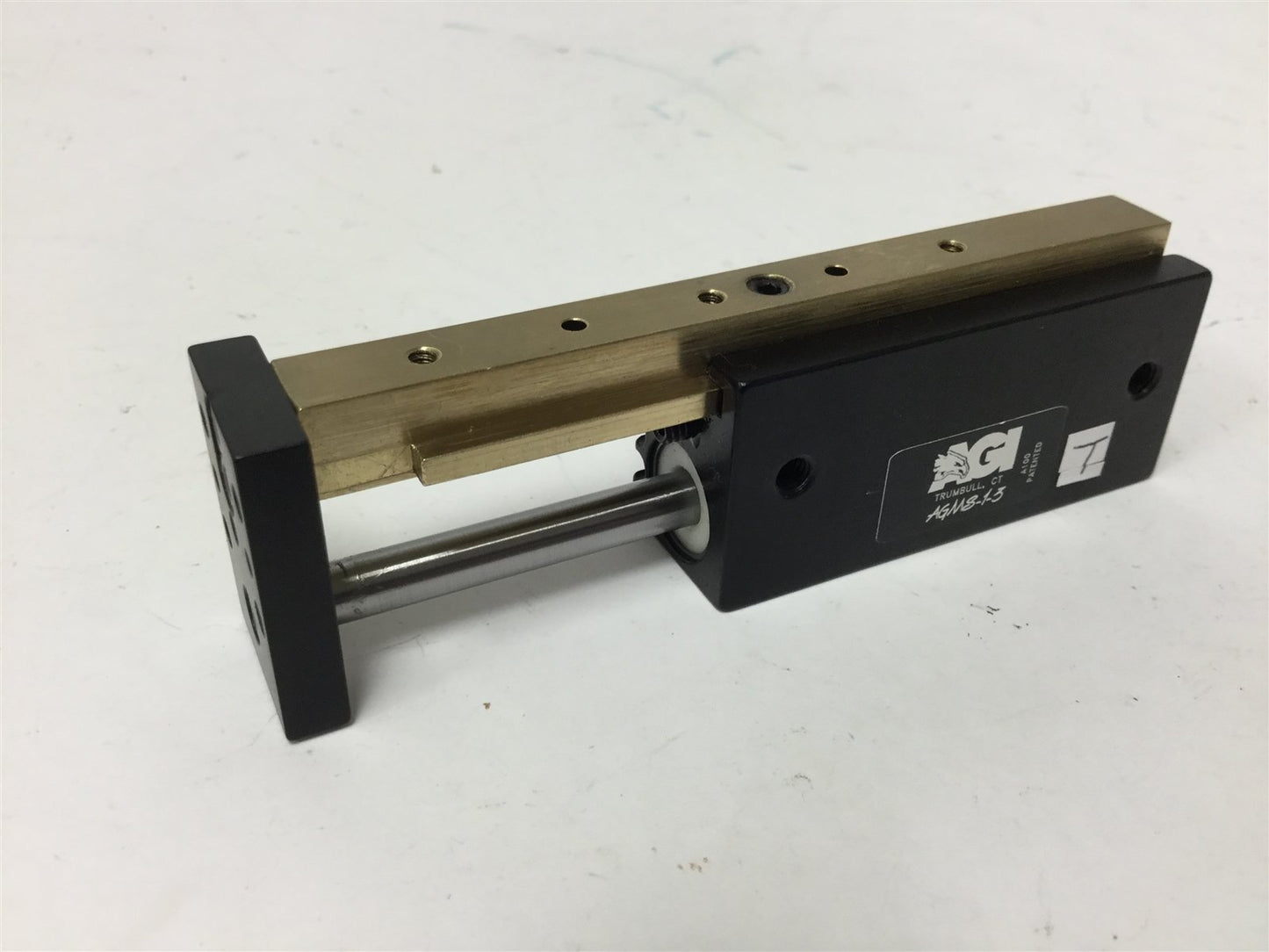 Used AGI AGMS-1-3 Pneumatic Cylinder, Stroke: 1.5", Pressure: 20-120psi, Bore: 0.5"