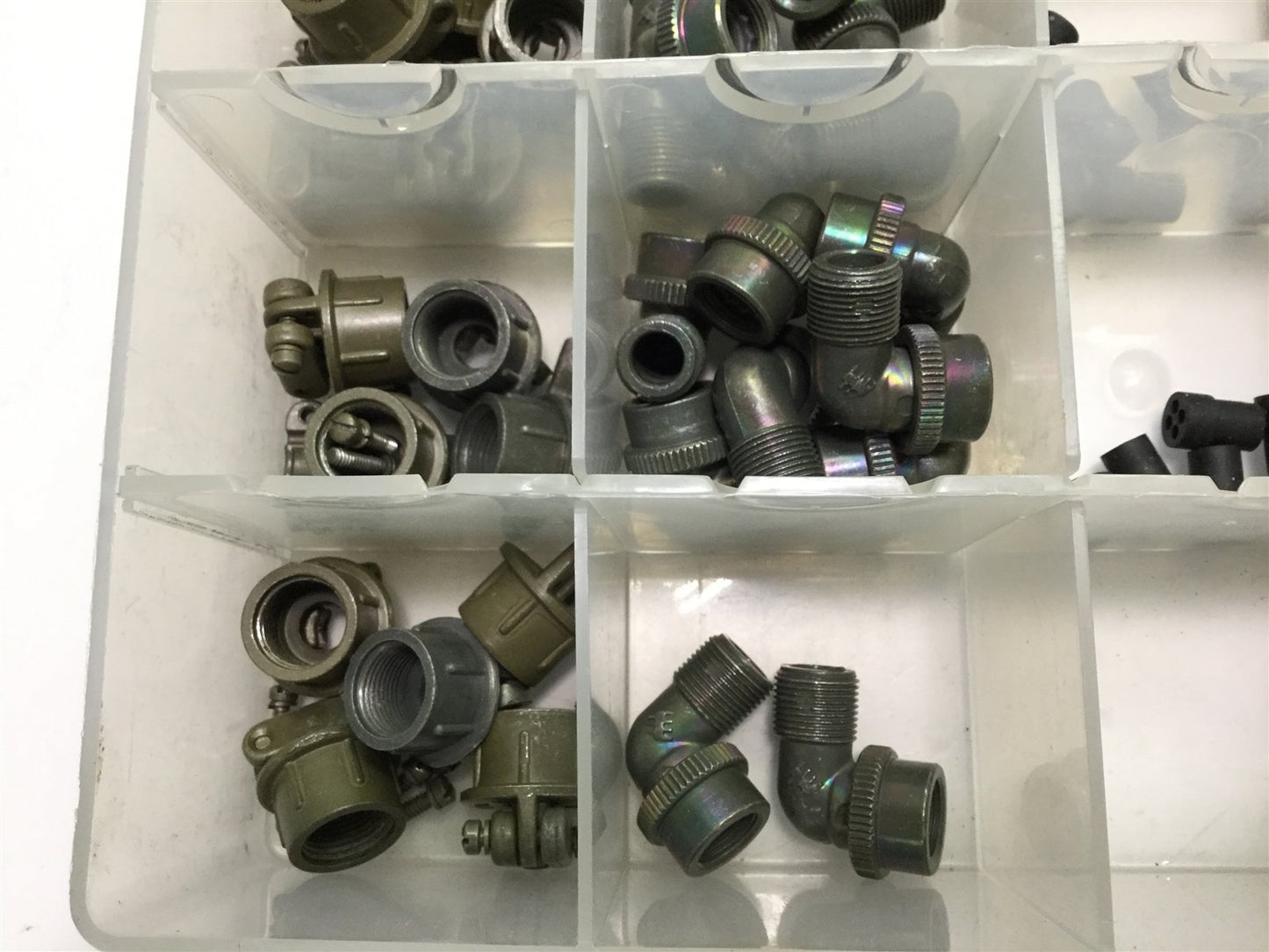 New – Open box Lot Of Various Amphenol MS Style 90 Degree Cable Connectors 4 Pin w/Shrouds