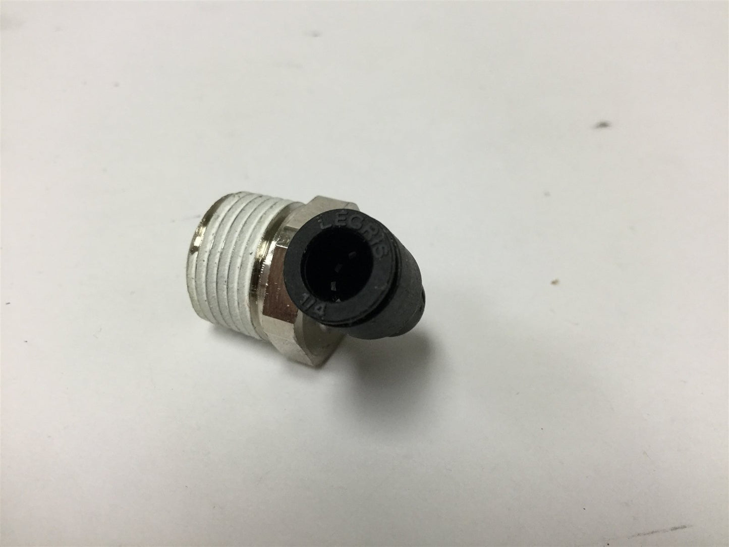 New – Open box Lot Of 17 Legris Swiveling Elbow Fittings, 3/8" NPT Male to 1/4" Tubing