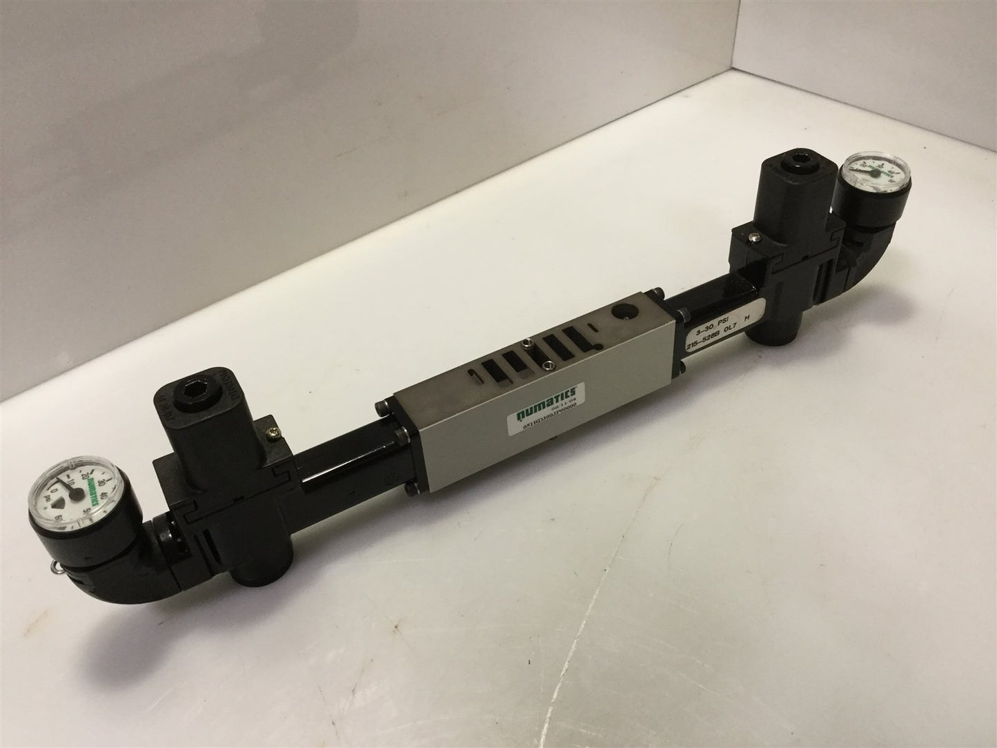 Used Numatics 051RD300JP00000 Series 2005 Sandwich Dual Regulator w/ Top View Gauges