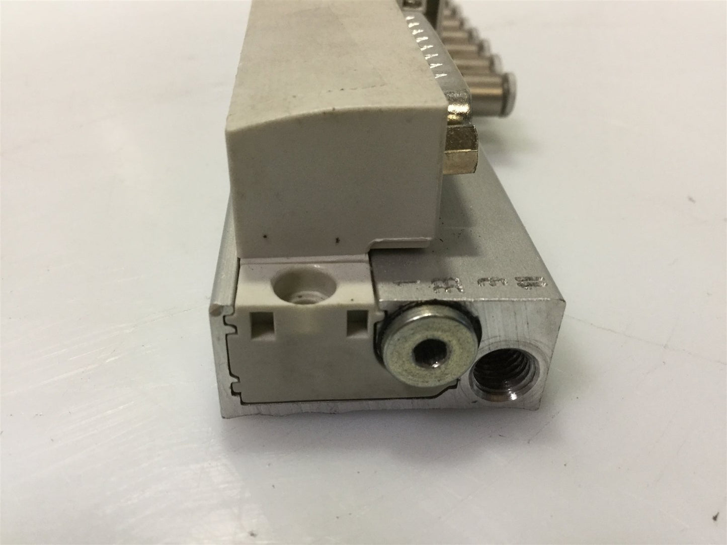 Used Bank of Festo 197026 MH1 Series Mini 3/2-Way Valve NO 24VDC DB-25 Manifold Assy.