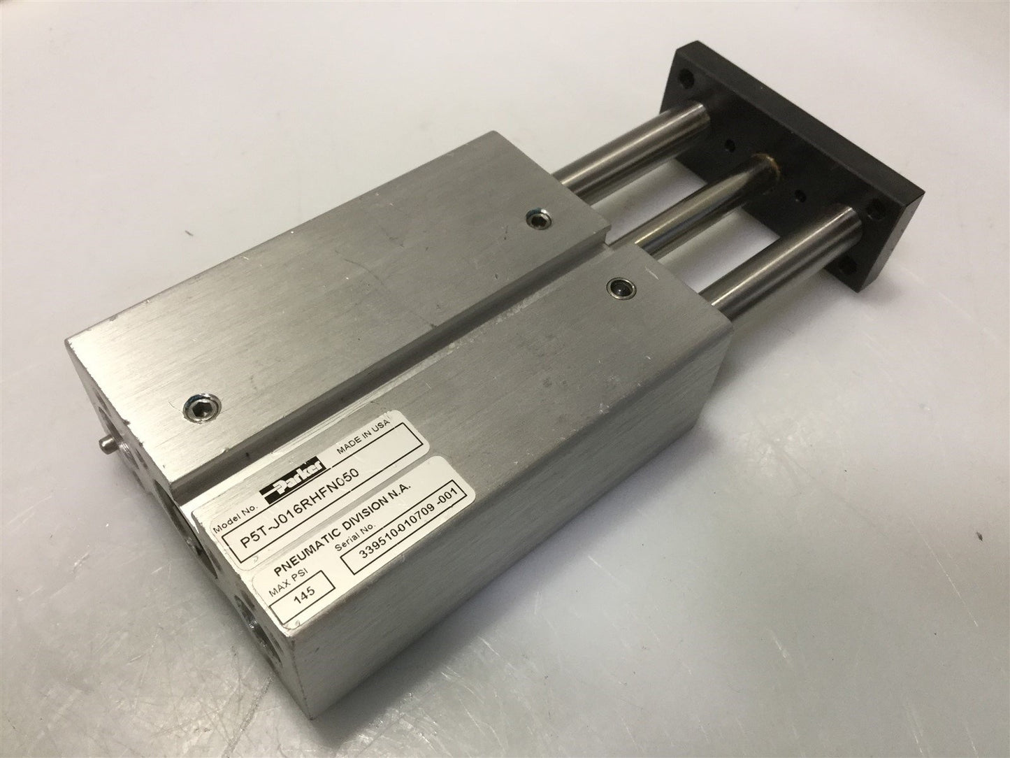 Used Parker P5T-J016RHFN050 Compact Guided Cylinder Short 16mm-Bore 50mm-Stroke