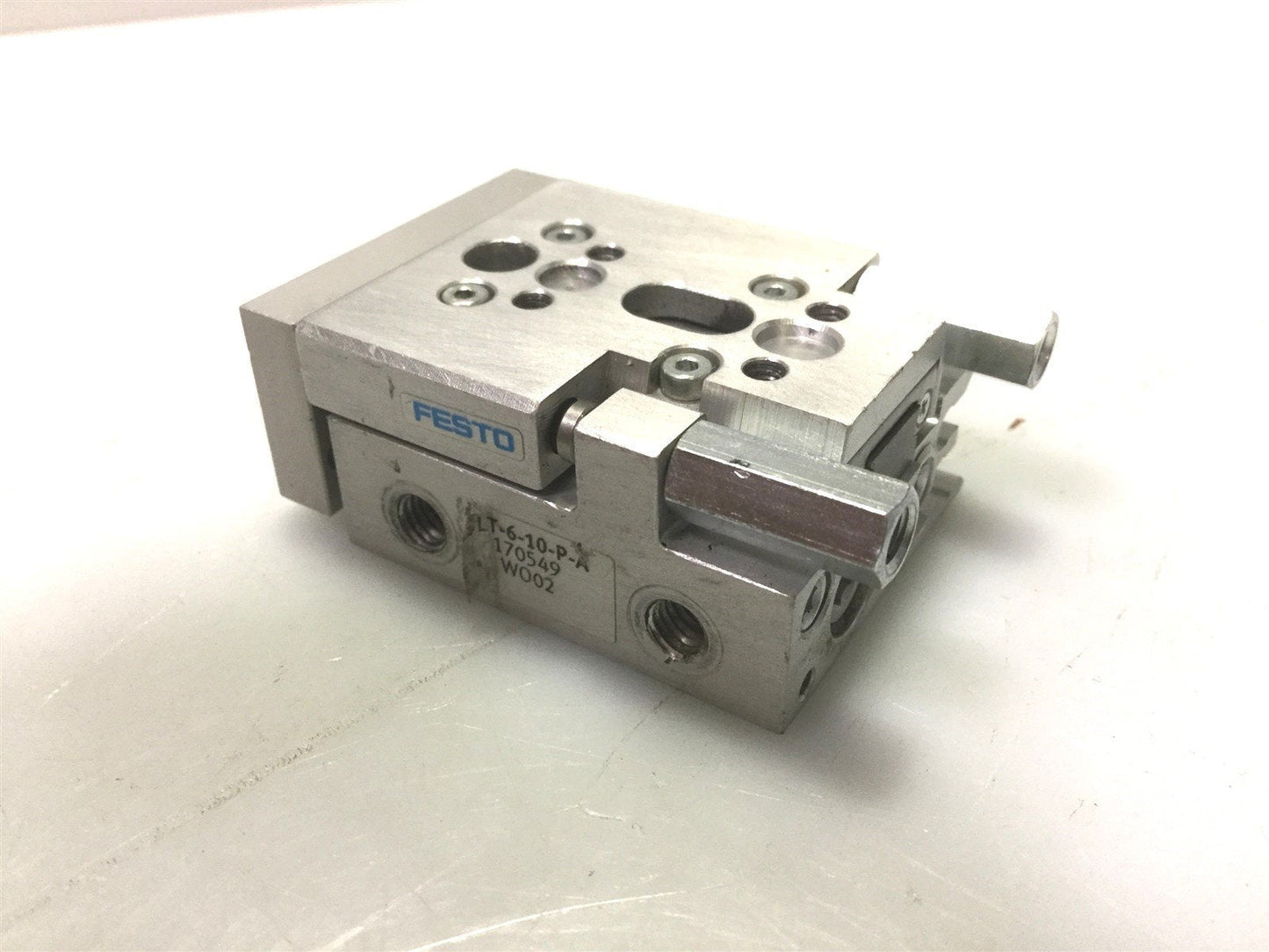 Used Festo SLT-6-10-P-A Mini Slide SLT Table Cylinder 2x6mm-Piston 10mm-Stroke