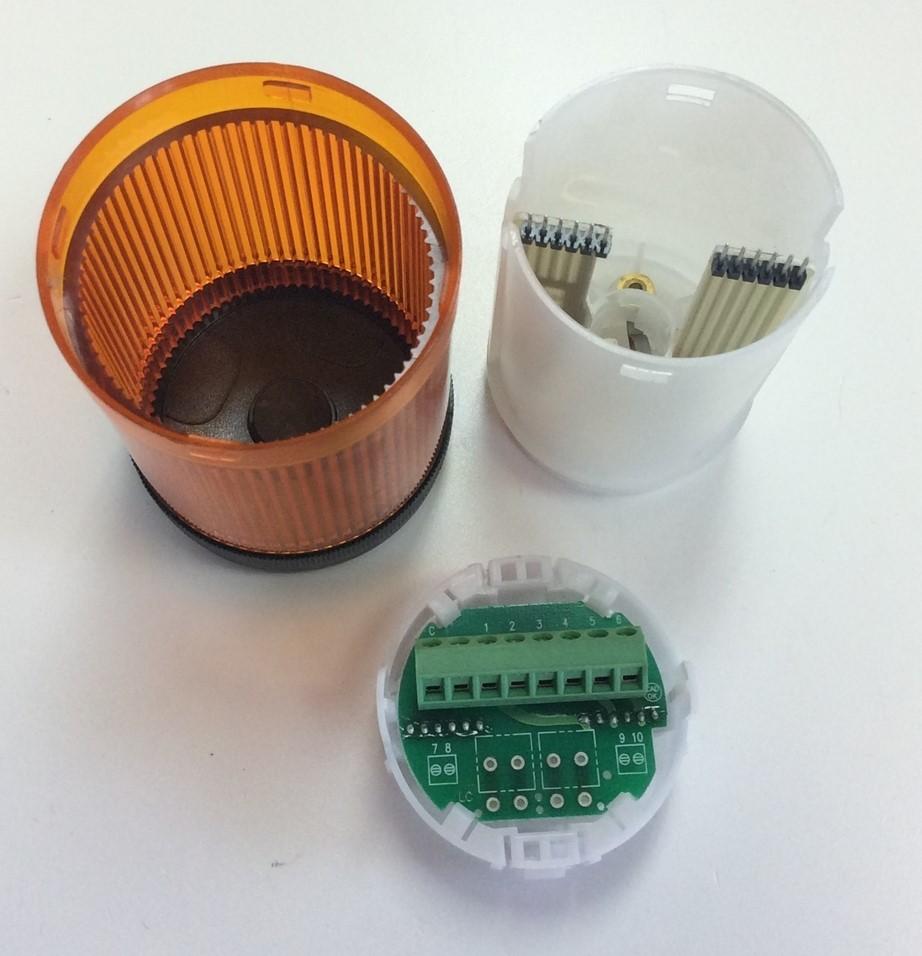 Used Eaton Cutler-Hammer E26B9 Amber Stack Tower Light *No Bulb* 250V 6 Watt Max