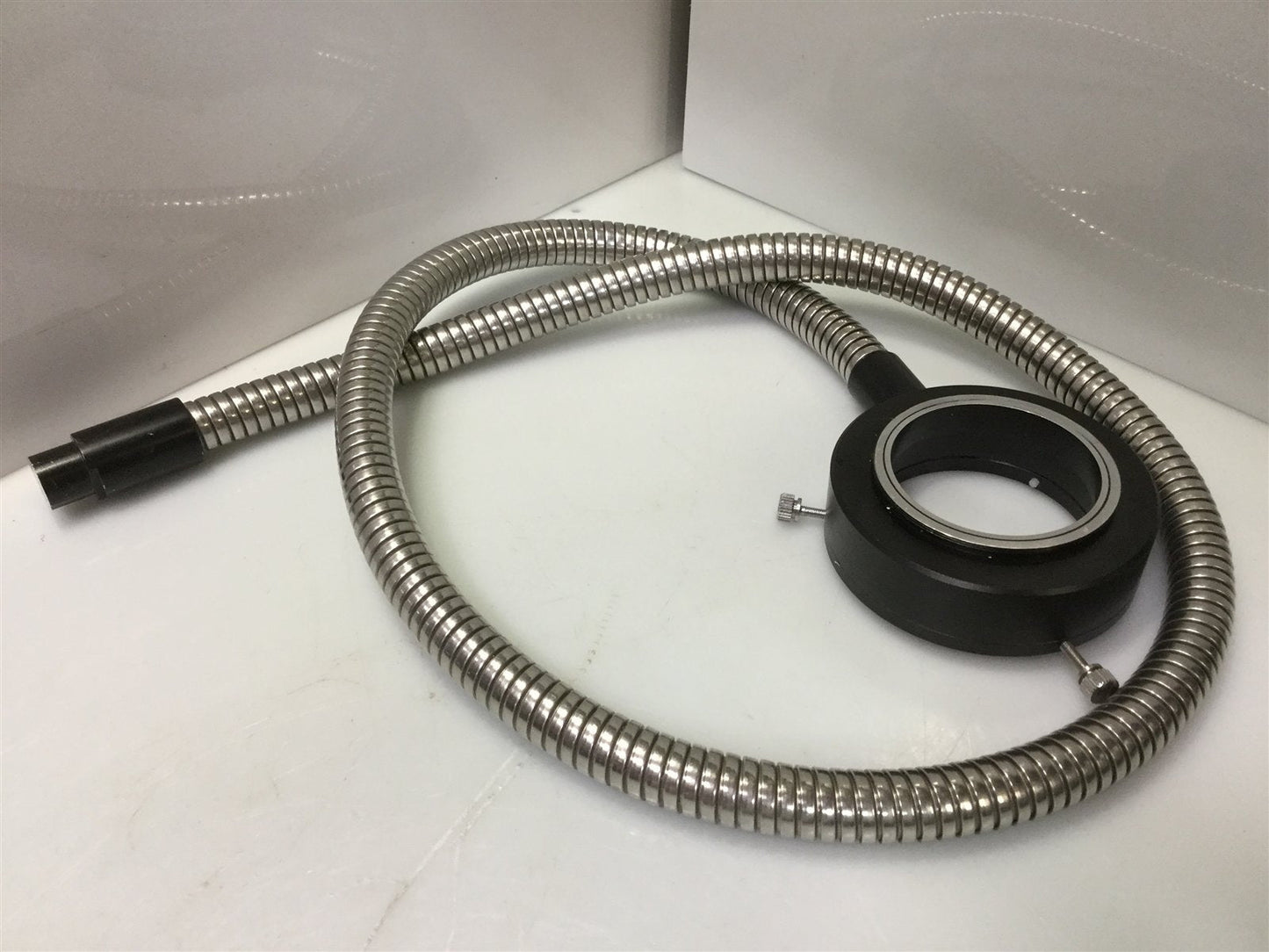 Used Microscope Fiber Optic Light Ring Illuminator Pipe 43" Long x .625" O.D. End
