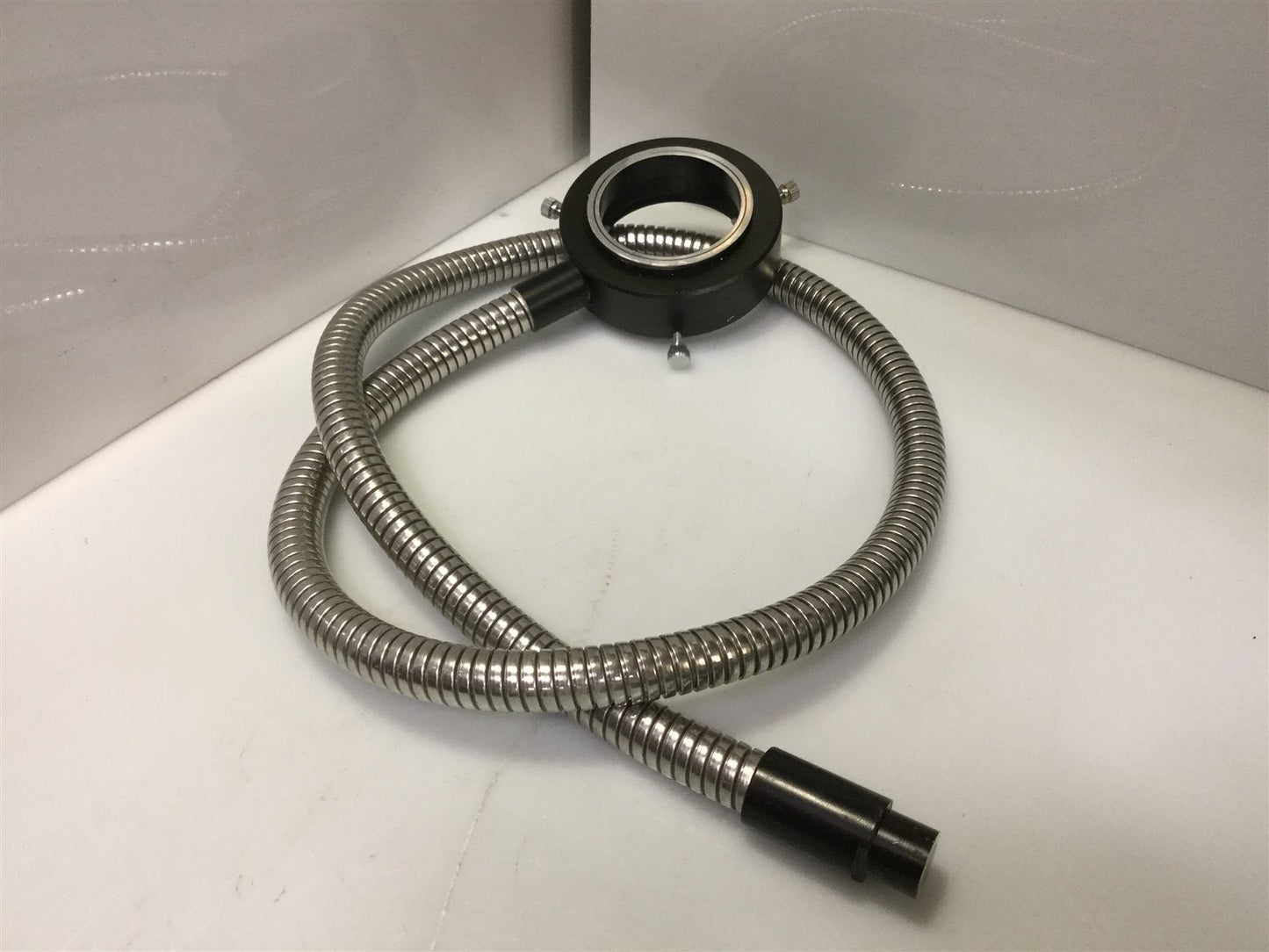 Used Microscope Fiber Optic Light Ring Illuminator Pipe 43" Long x .625" O.D. End