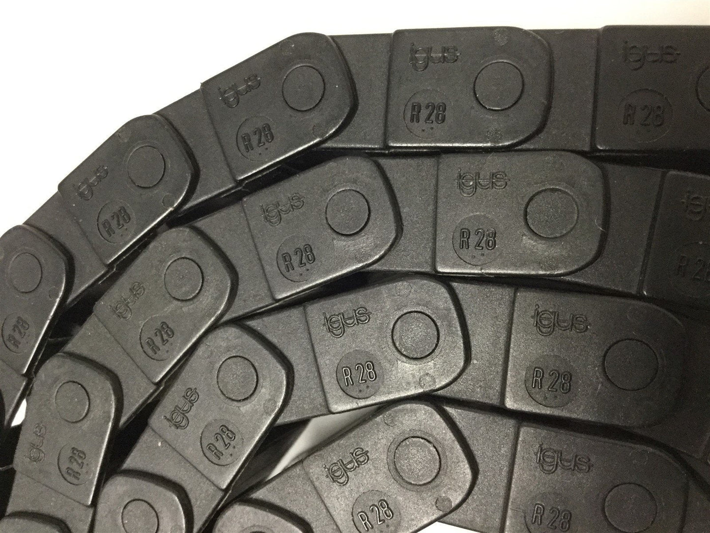 Used Igus R28 Energy Chain, Dimensions: 42-1/4" Long x 1" Wide x 3/4" High