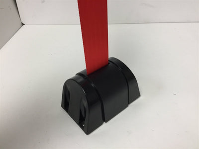 Used Wall-Mount Retractable Belt Barrier, Color: Red, Length: 15 Feet, Width: 1-7/8"