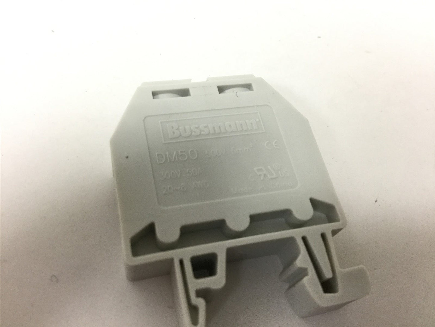 New Lot of 50 New Bussmann DM50-GY Terminal Blocks, Rating: 300V 50A, Color: Gray