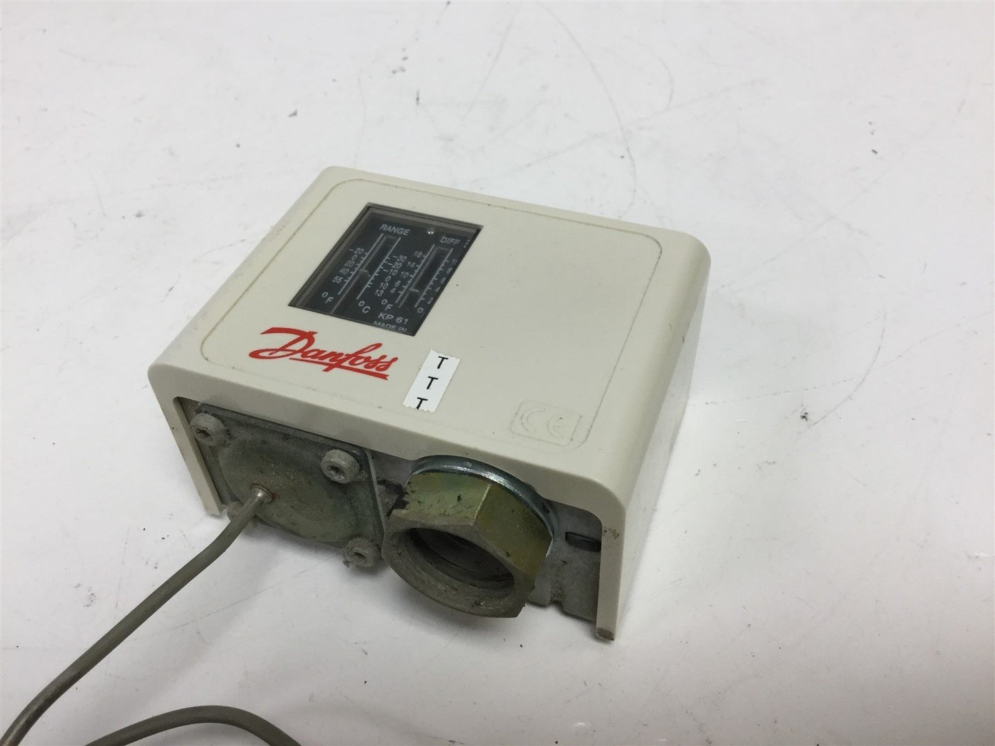 Used Danfoss 060L2002 KP61 Thermostat Switch -30 to 15 Deg C, Contact 16A, 400VAC