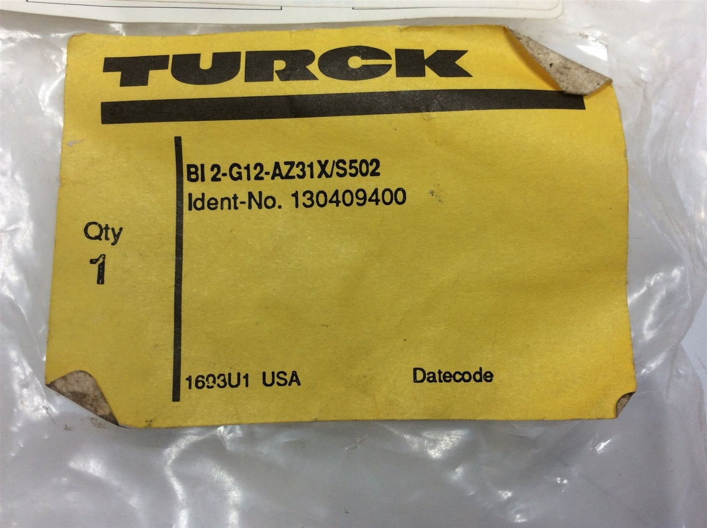 New Turck Bi2-G12-AZ31X/S502 Threaded Proximity Sensor
