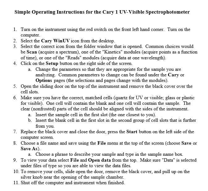 For parts or not working Cary 1C UV-Visible Spectrophotometer 100-240VAC *Power On Tested, UV Lamp On*