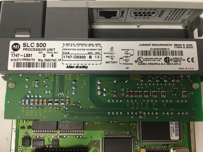 Used Allen Bradley 1746-L531 SLC500 Processor Unit, Current: 500mA/5VDC 175mA/24VDC