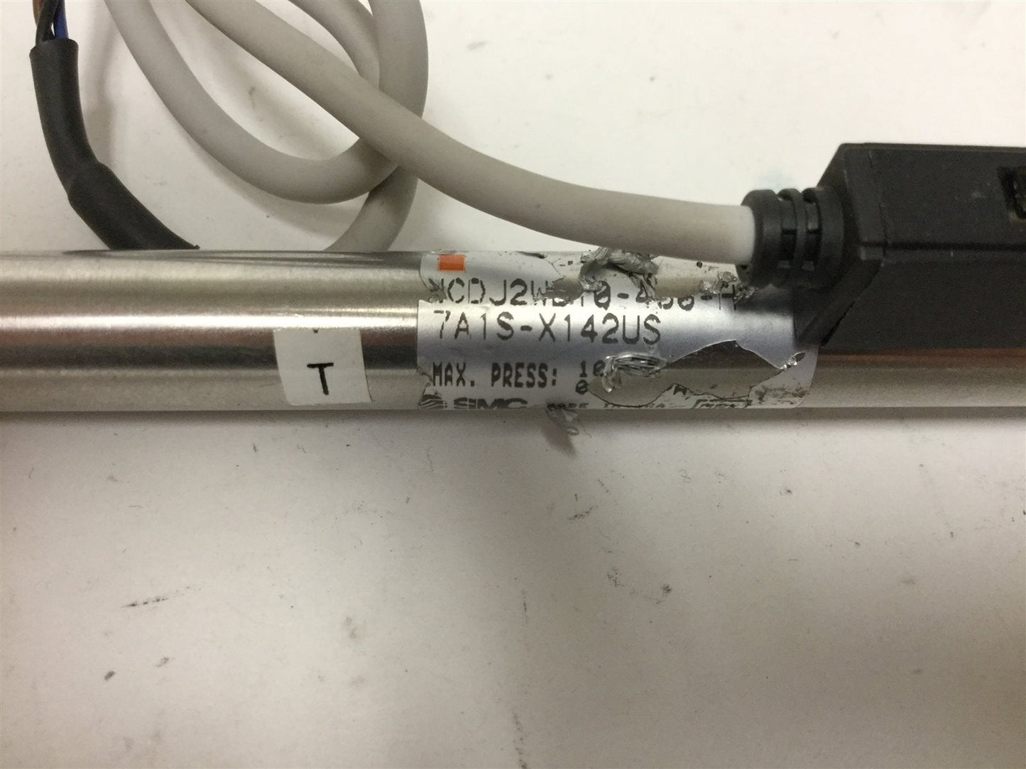 Used SMC NCDJ2WB10-400-H7A1S-X142US Double End Pneumatic Cylinder, Stroke: 4", 100psi