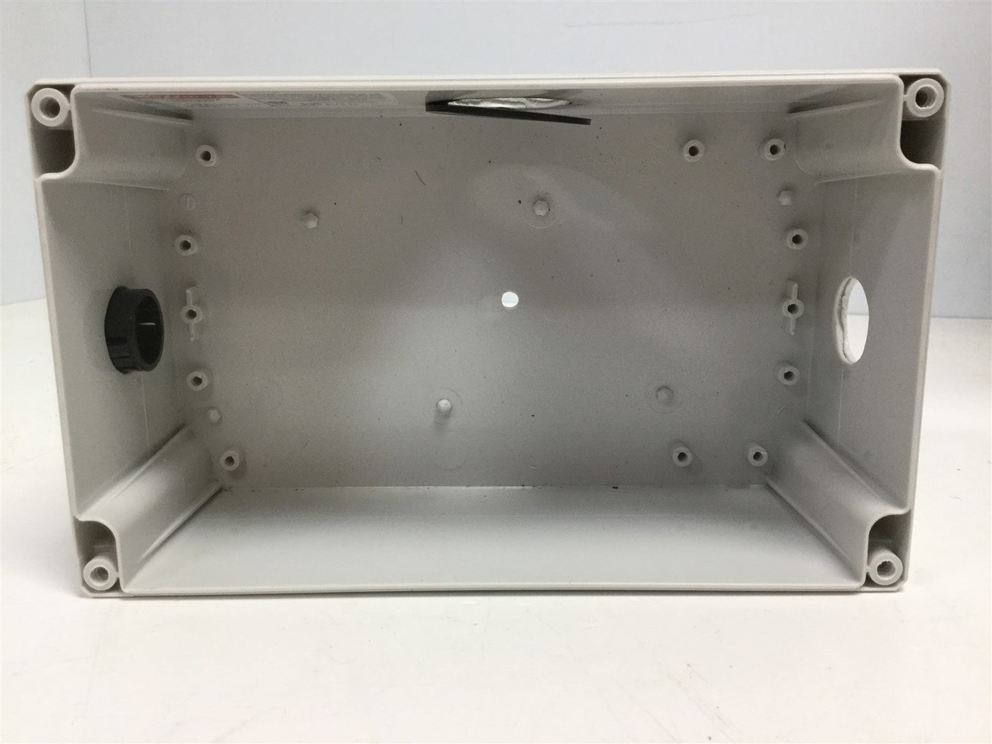 Used Hoffman Q4PBPCDM 4-Hole Pushbutton Enclosure Dimensions 8" x 4-3/4" x 3-7/16"