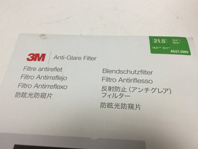 New 3M AG21.5W9 Anti-Glare Filter for 21.5" Widescreen Monitor 10.6"x18.8"
