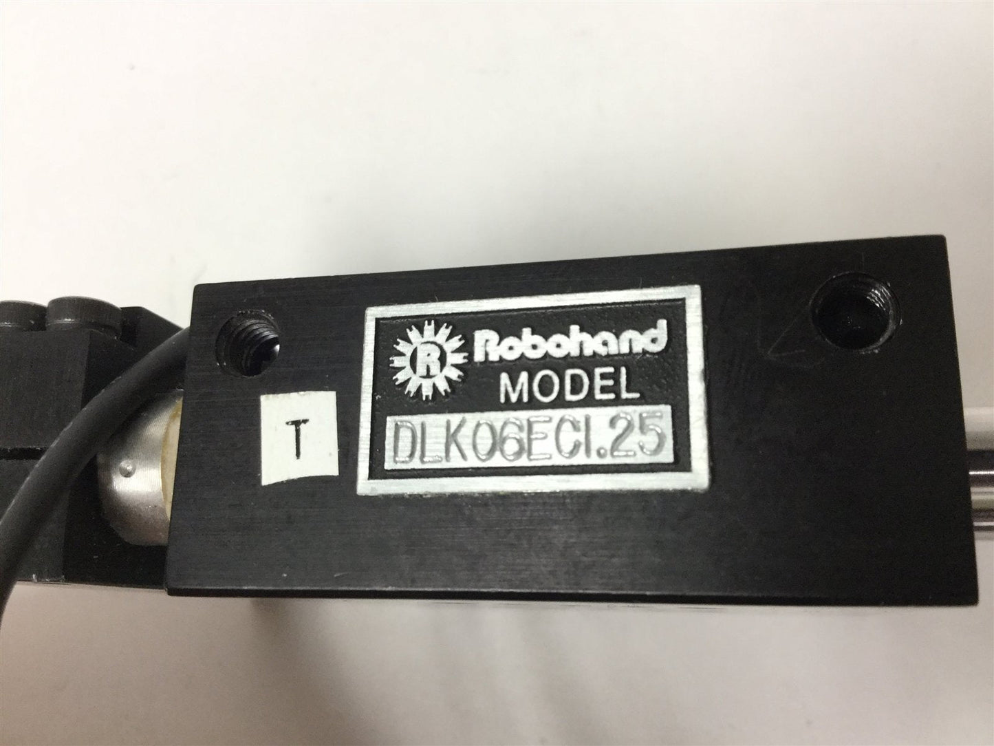 Used Robohand DLK06EC1.25 Pneumatic Thruster Cylinder, Stroke: 1.25", Ports: #10-32