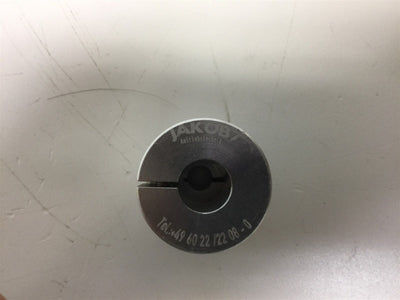 Used Jakob 49 60 22/22 08 0 Bellows Coupling O-Diameter: 24.45mm, I-Diameter: 9.4mm