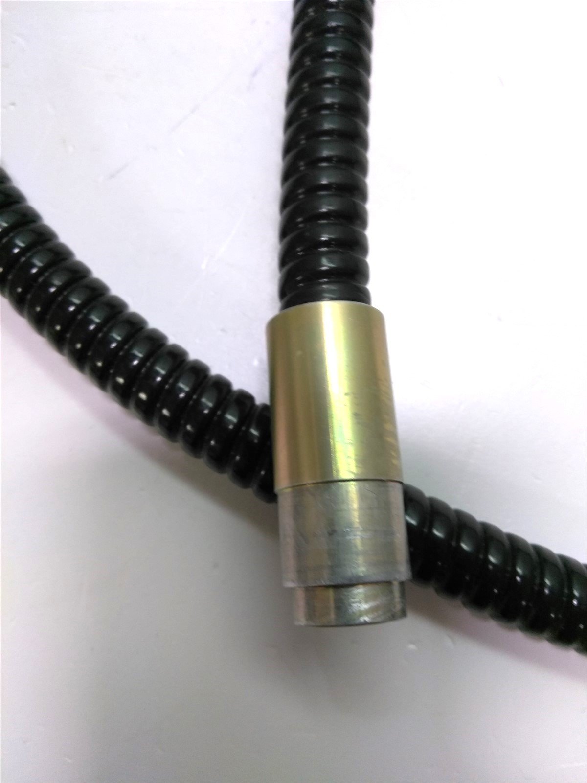 Used Leeds Fiber Optic Microscope Ring Light 49mm ID, 4ft Long, 9mm Bundle *Corrosion
