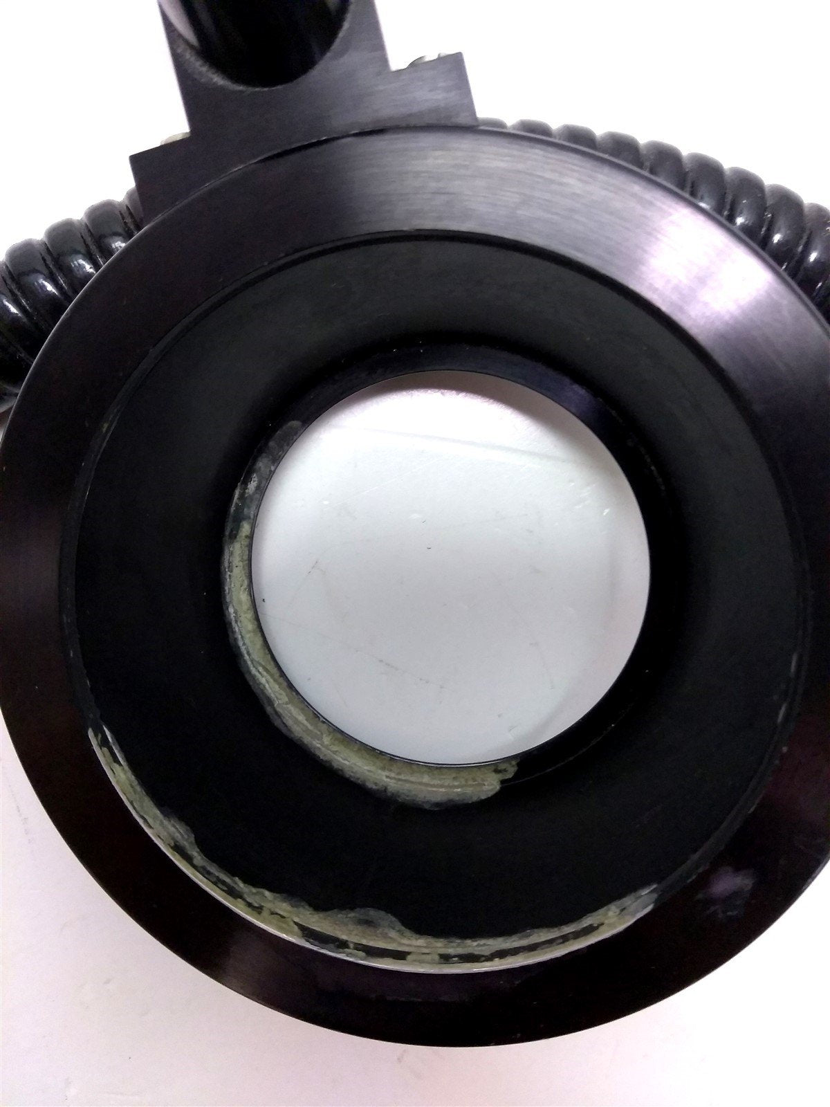 Used Leeds Fiber Optic Microscope Ring Light 49mm ID, 4ft Long, 9mm Bundle *Corrosion