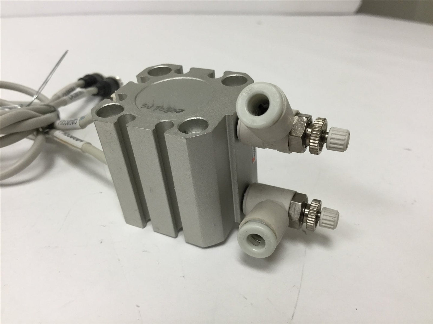 Used SMC NCDQ8B075-025 Pneumatic Cylinder, Bore: 0.75", Stroke: 0.25", 200psi Max