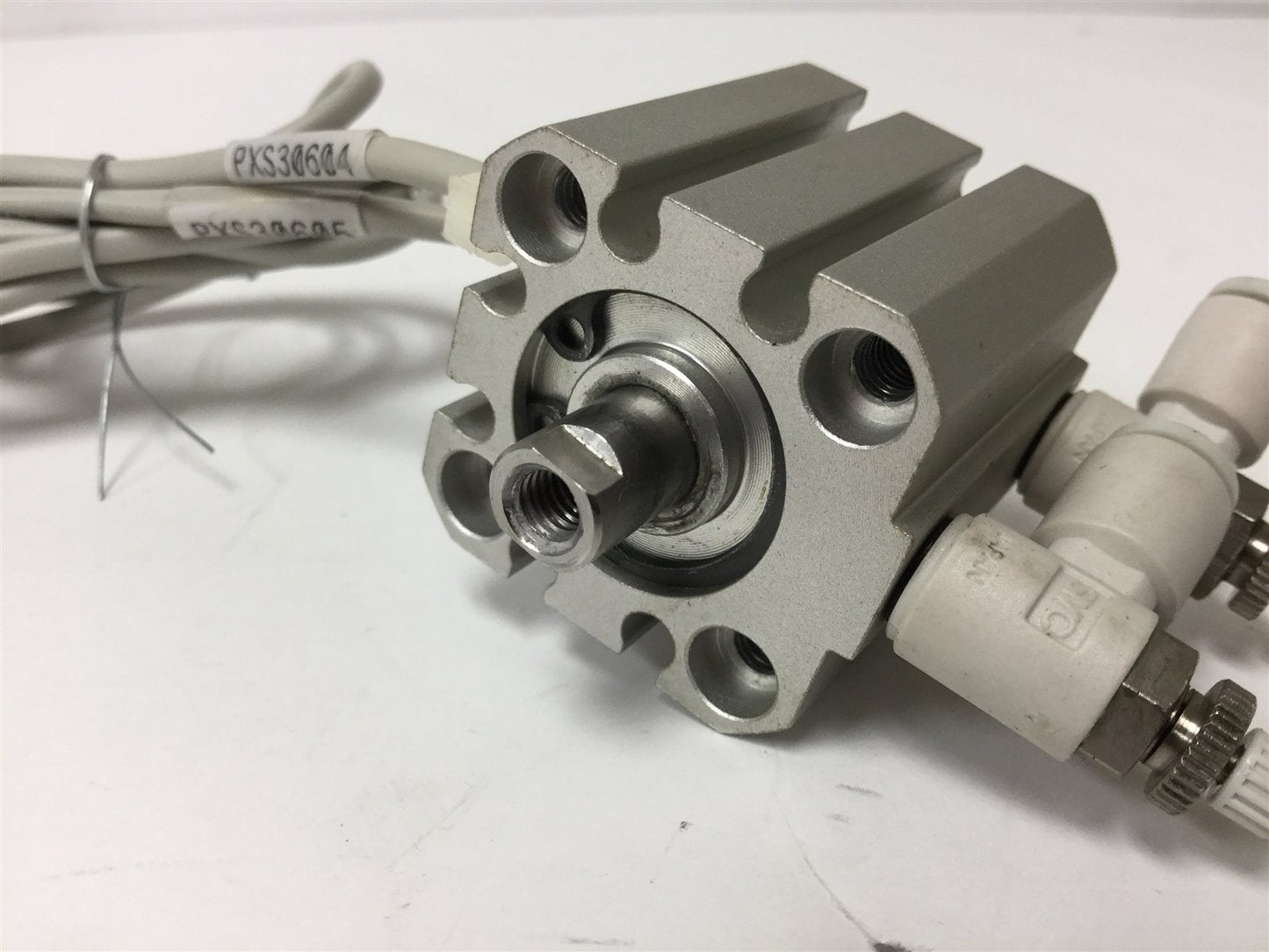 Used SMC NCDQ8B075-025 Pneumatic Cylinder, Bore: 0.75", Stroke: 0.25", 200psi Max