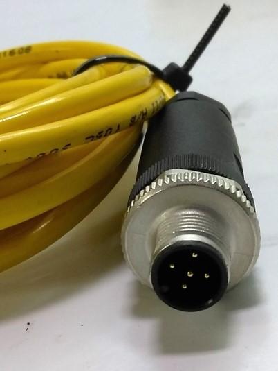 Used Lot of 2 Turck U2515-65 Cable, 9' long, 3 Conductor, M8 Female Connector
