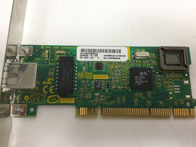 Used 3Com 3C905CX-TX-NM PCI Network Interface Card 10/100Mbps Rev-01 FAB 02-0287-002