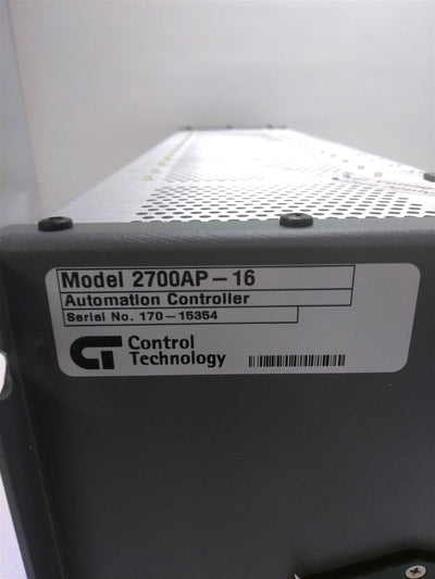 Used Control Technology 2700AP-16 PAC/PLC Controller Backplane Chassis Rack, 16-Slot