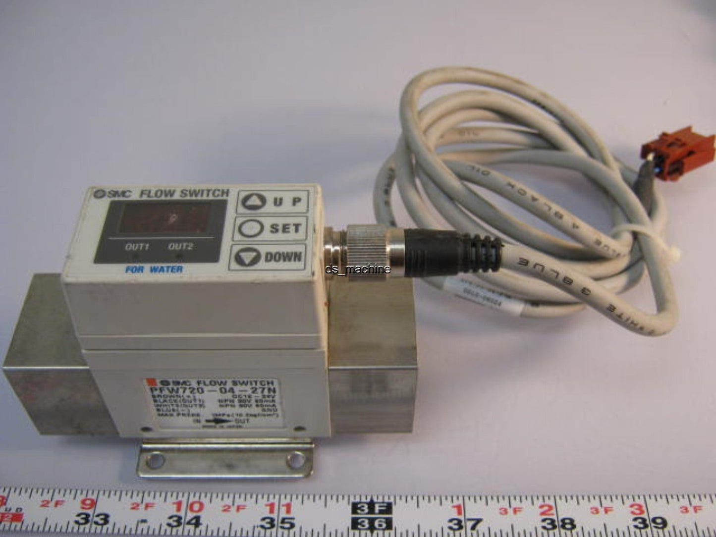 Used SMC 1/2" 2-16L/M Flow Switch For Water PFW720-04-27N