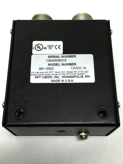 Used PPT Vision 661-0302 Capacitor Box for Remote LED Head, Strobe Light Power Supply
