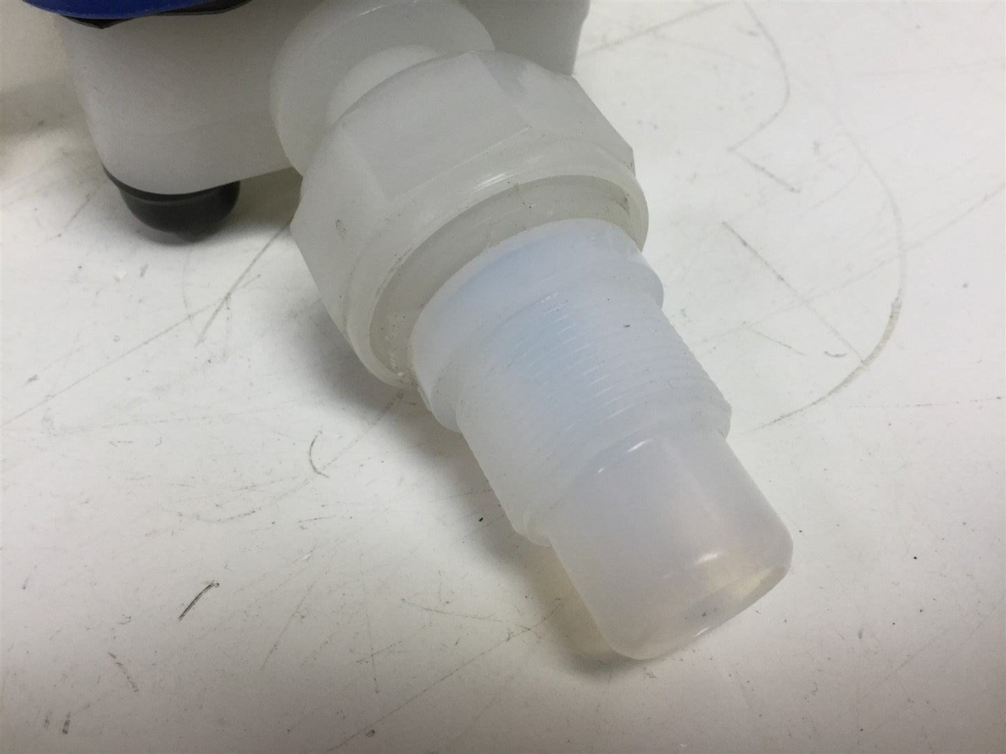 Used Cole-Parmer TZD100-075 Tri-Clamp T-Diaphragm Valve Maxi Run-Mini Branch Blue