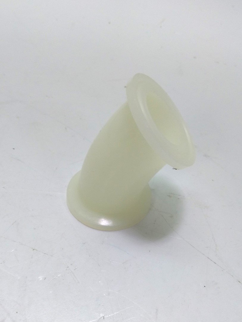 Used Saint-Gobain T45100 Tri-Clamp 45 Degree Sanitary Elbow, 1" MAXI, 2.5" Rad., Poly