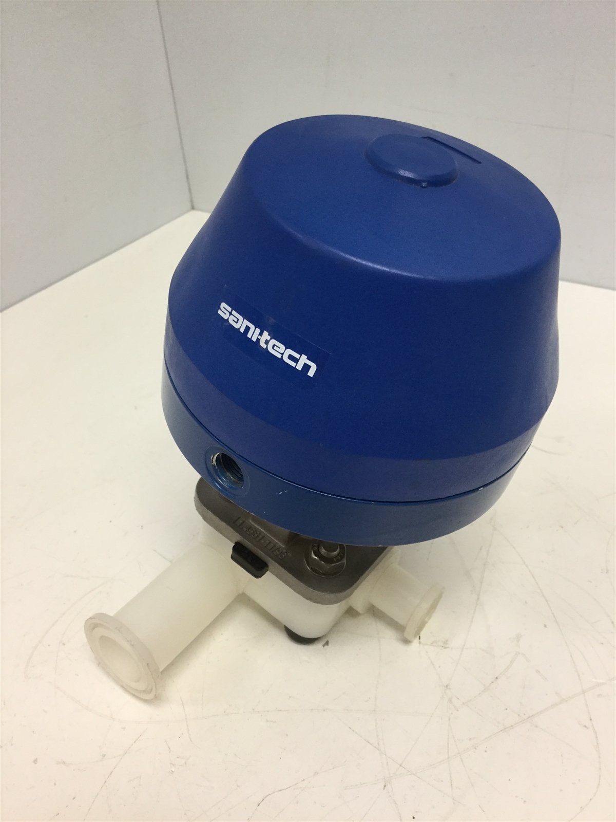 Used Sanitech TZD100-075SC Pneumatic Diaphragm Valve Branch-Tee Run Maxi, Branch Mini