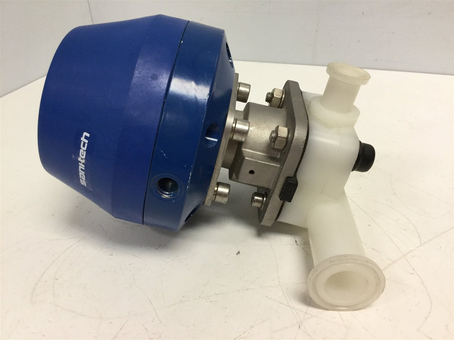 Used Sanitech TZD100-075SC Pneumatic Diaphragm Valve Branch-Tee Run Maxi, Branch Mini