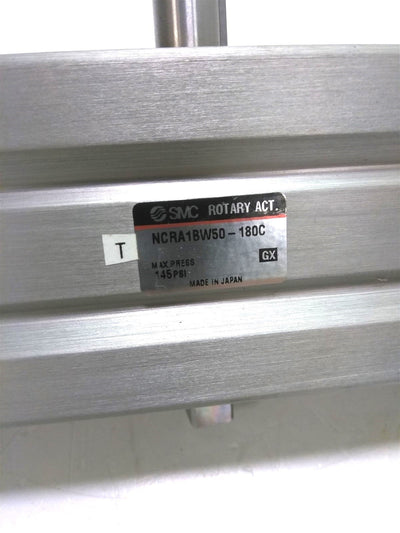 Used SMC NCRA1BW50-180C Pneumatic Rotary Actuator, Dbl. Rod, 2" Bore, 180 Deg. Rot.