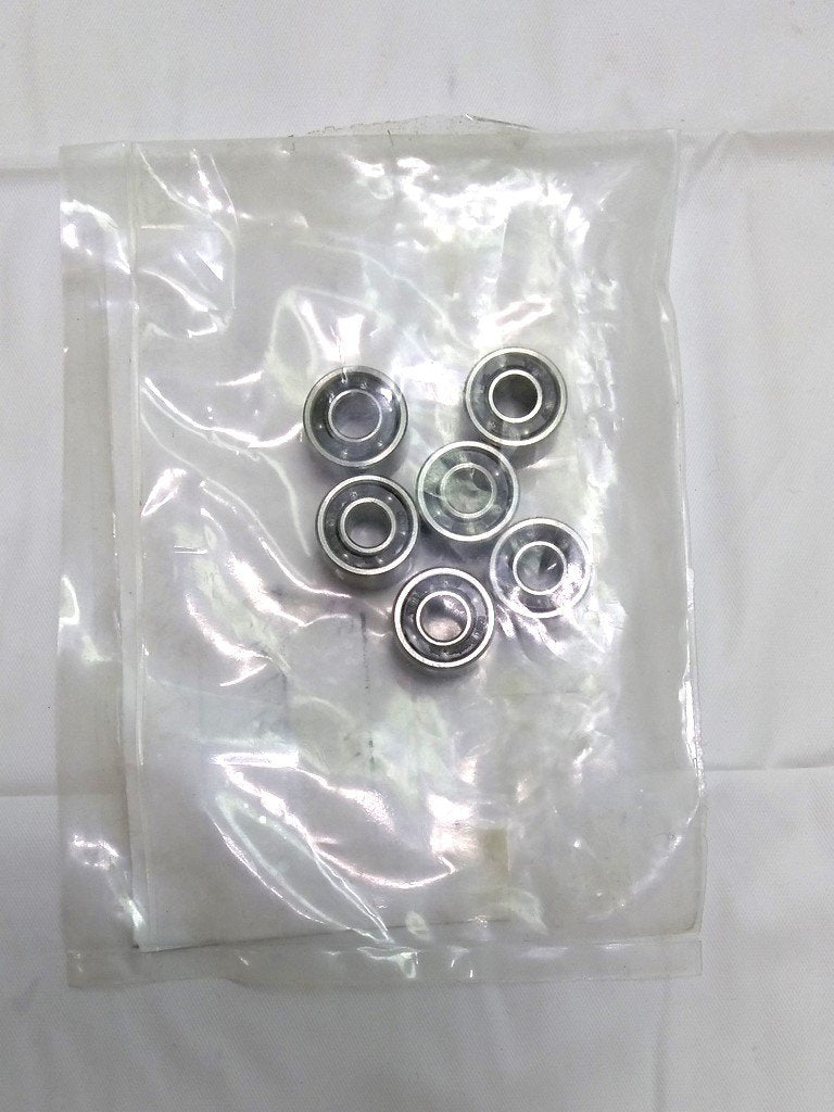 New Lot of 6 New KMS SSR4DR-6 Radial Ball Bearings, 316 Stainless, ID 1/4", OD 5/8"