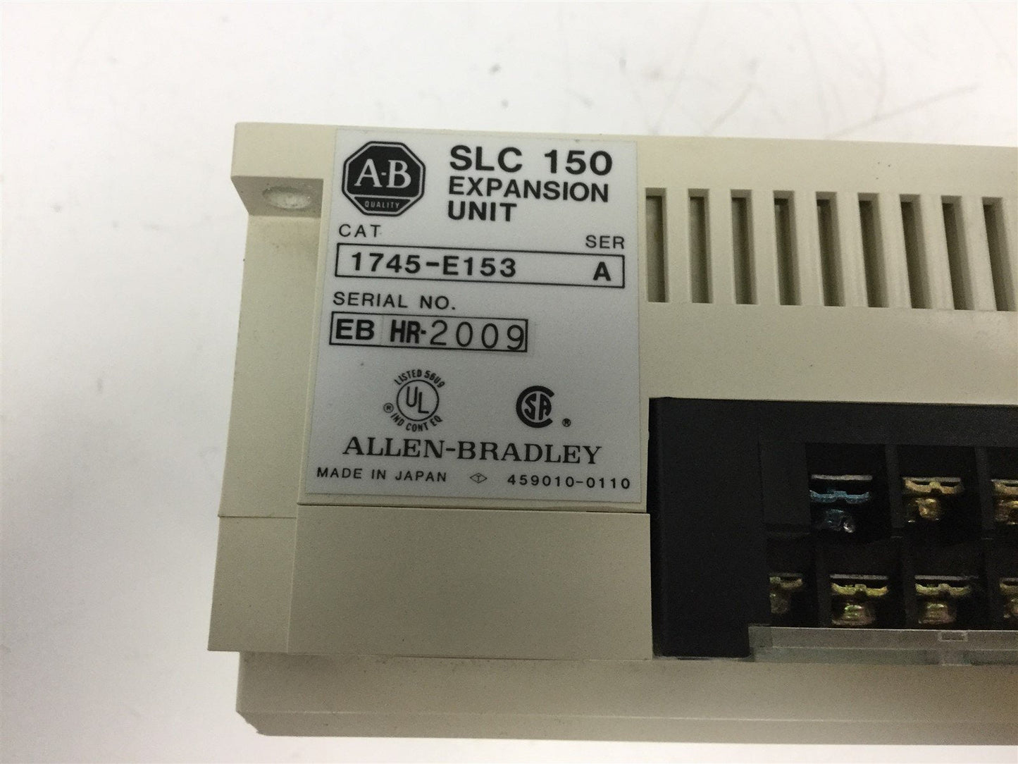 Used Allen Bradley 1745-LP153 Series A SLC 150 PLC Voltage: 24VDC, 12 Out, 20 In