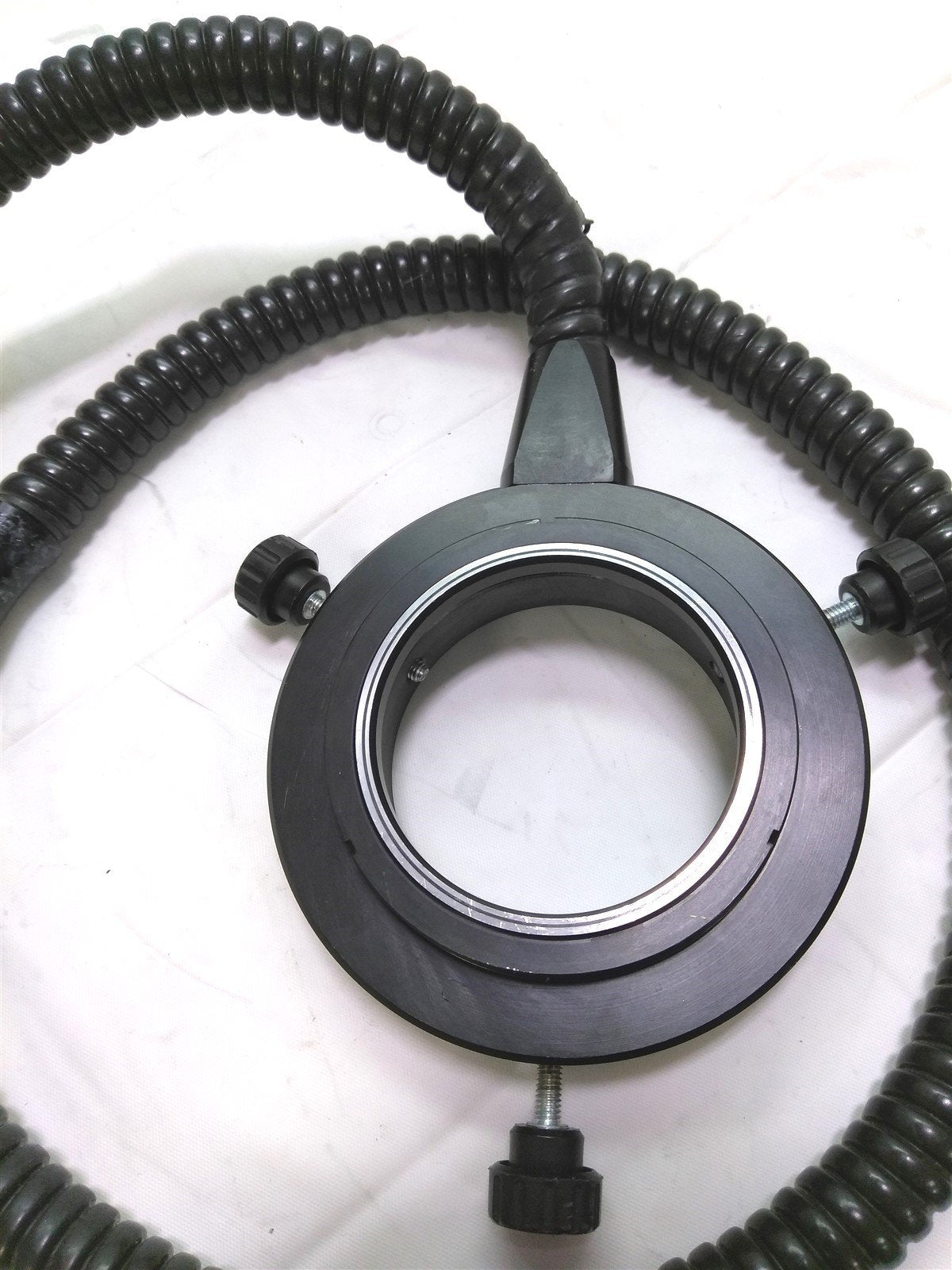 Used Fiber Optic Ring Light, 53mm Ring ID, 9mm Fiber Bundle, 15mm In, 33" Length