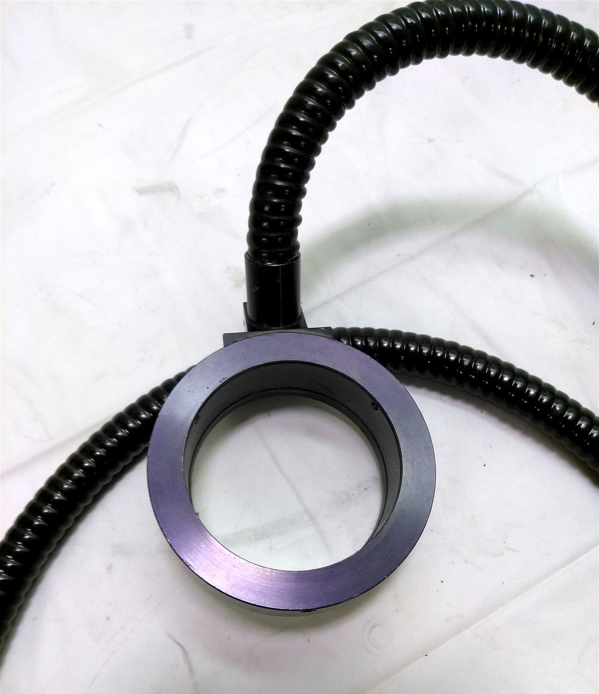 Used Leeds Fiber Optic Microscope Ring Light, ID: 49mm, Length: 46", Bundle: 7.5mm
